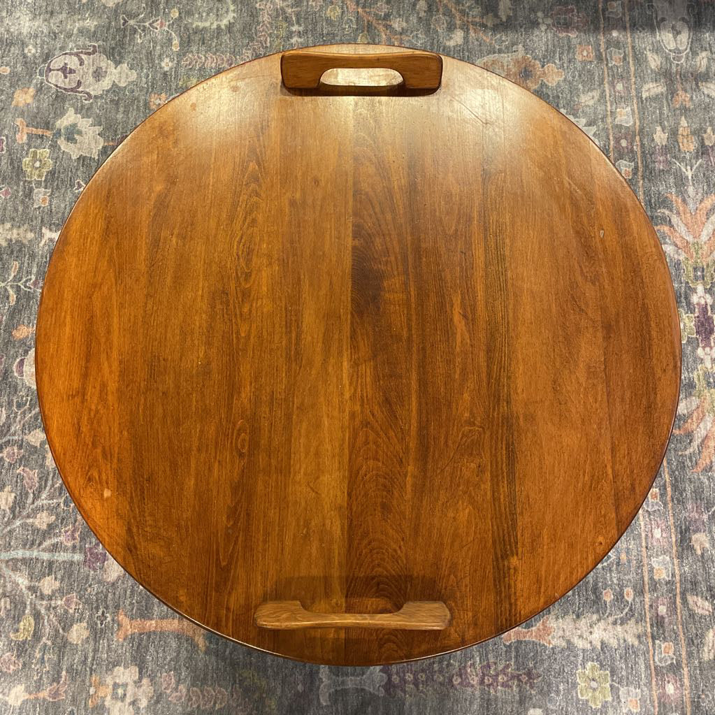 Oak Round Butlers Coffee Table
