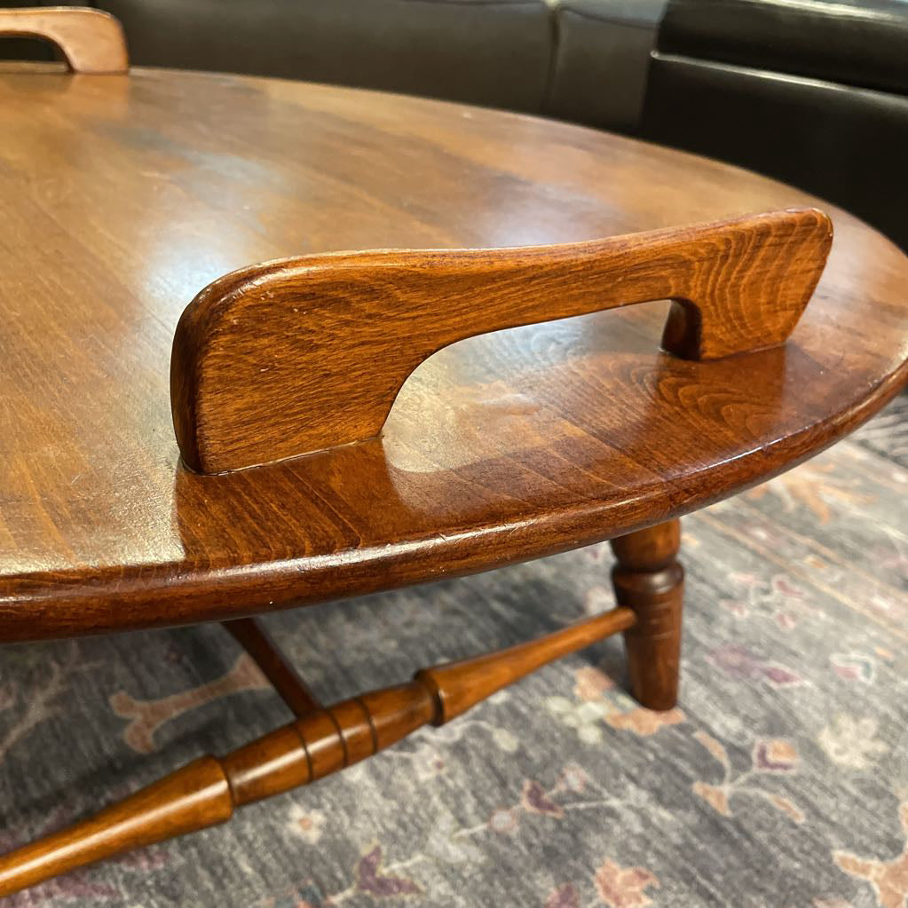 Oak Round Butlers Coffee Table