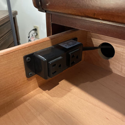 Dark Wood 3 Drawer End Table