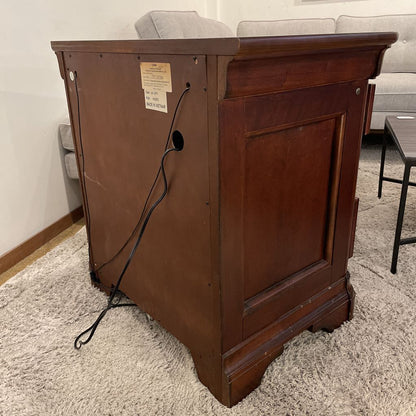 Dark Wood 3 Drawer End Table