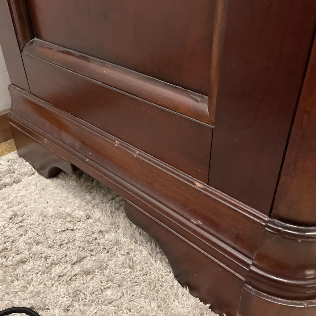 Dark Wood 3 Drawer End Table