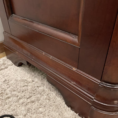 Dark Wood 3 Drawer End Table