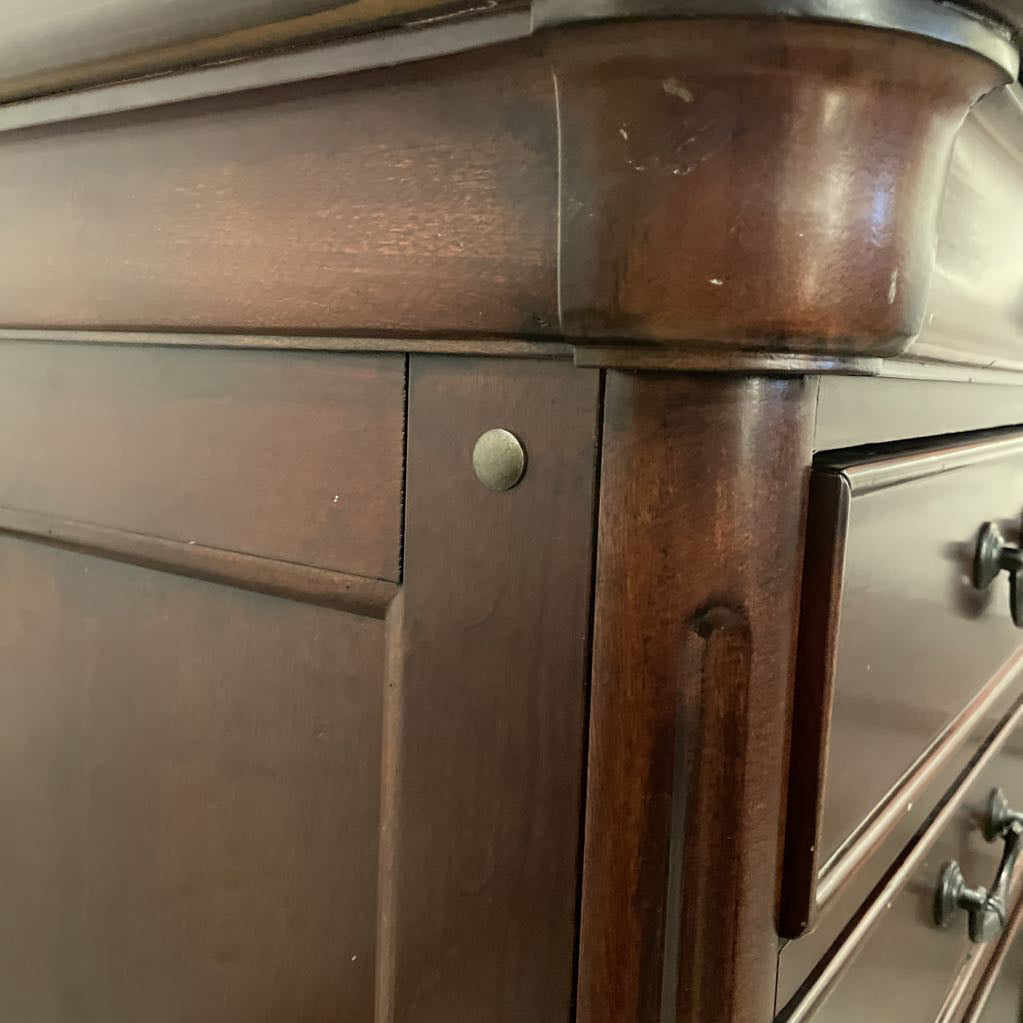 Dark Wood 3 Drawer End Table