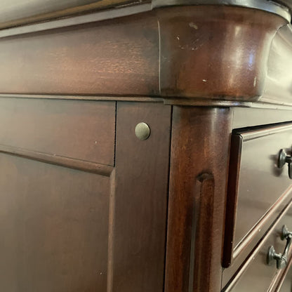 Dark Wood 3 Drawer End Table