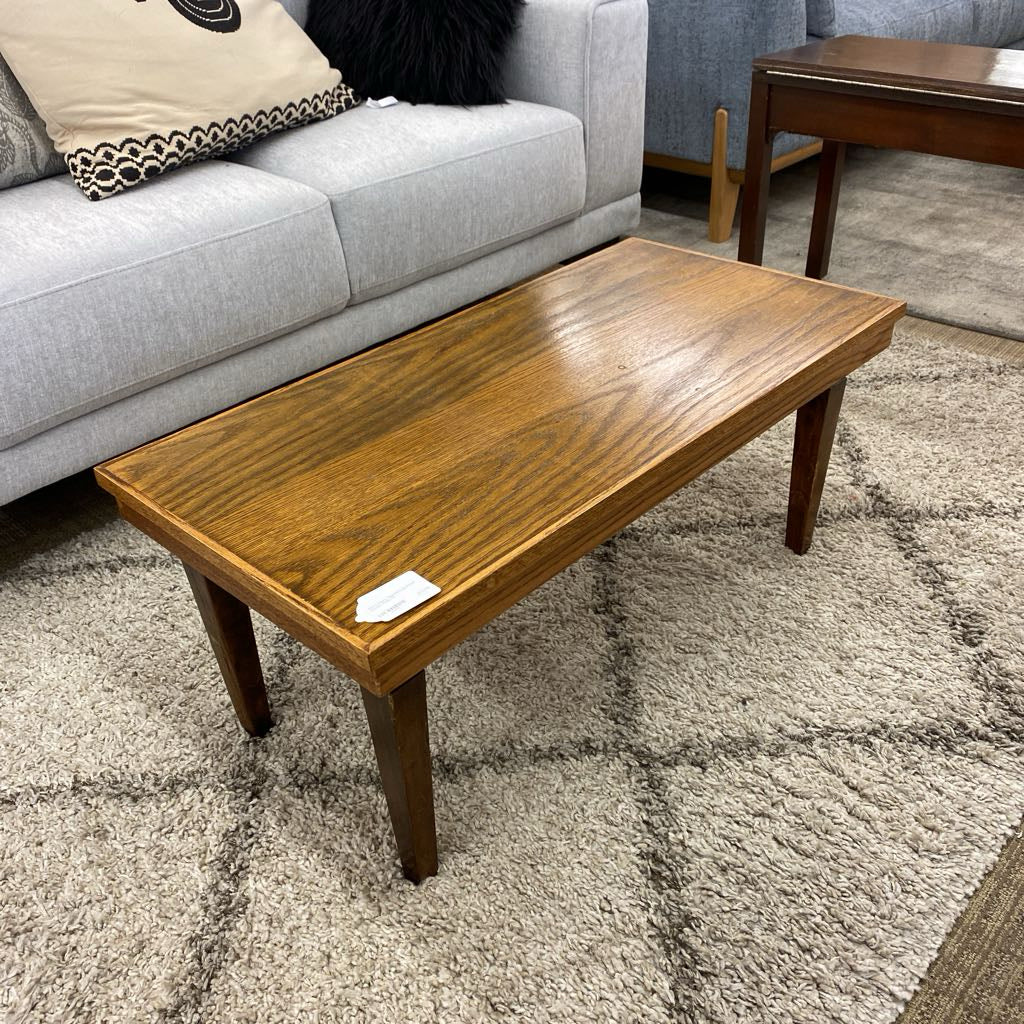Mid Century Tapered Leg Wood Coffee Table