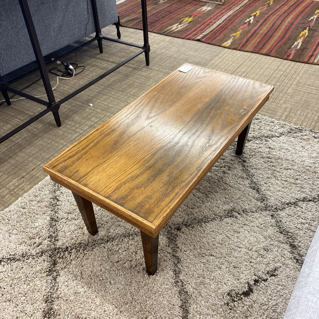 Mid Century Tapered Leg Wood Coffee Table