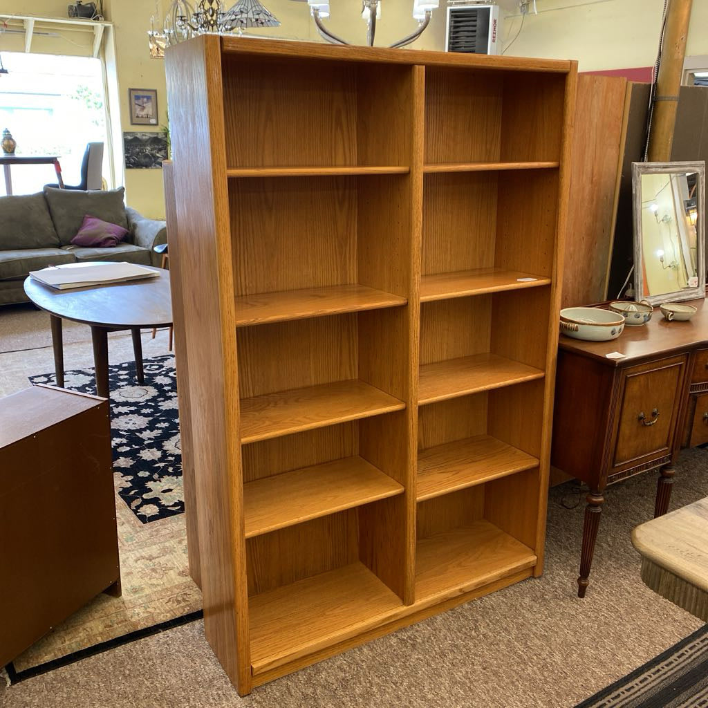 Double Oak Bookcase Tall C BOOKSHELVES