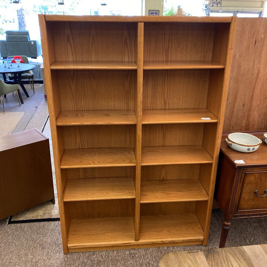 Double Oak Bookcase Tall