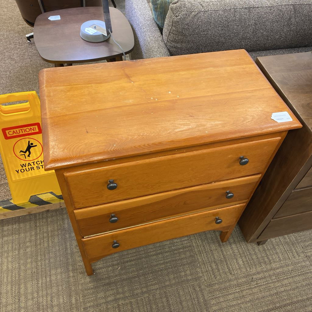 Pine Three Drawer Chest