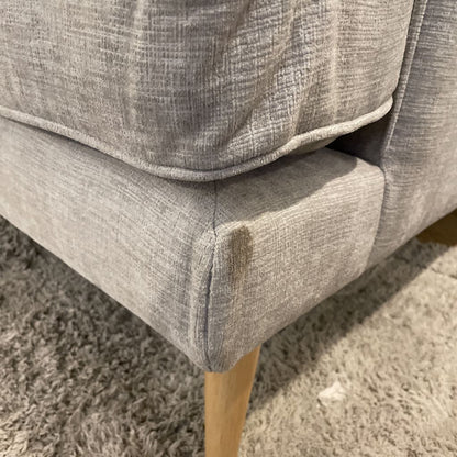 Silver Tufted LAF Sectional