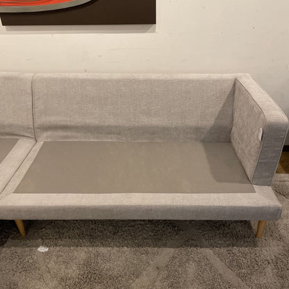 Silver Tufted LAF Sectional