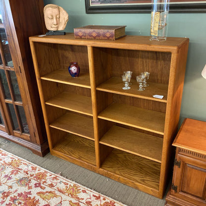 Medium Oak Double Bookcase