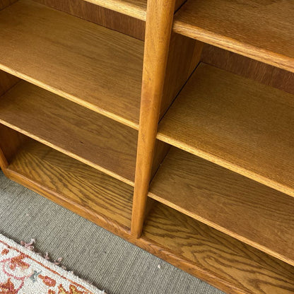 Medium Oak Double Bookcase