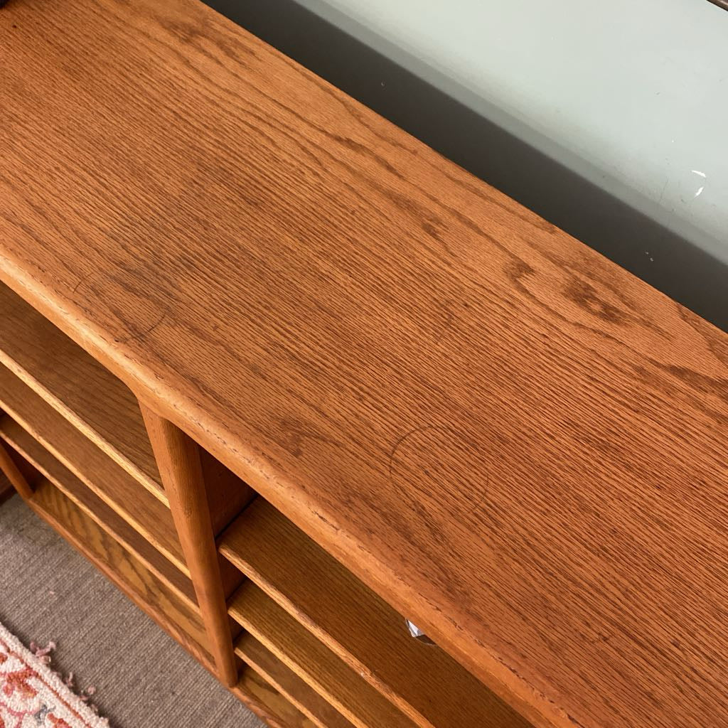 Medium Oak Double Bookcase