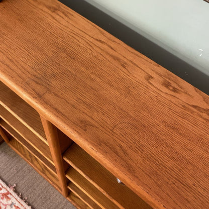 Medium Oak Double Bookcase
