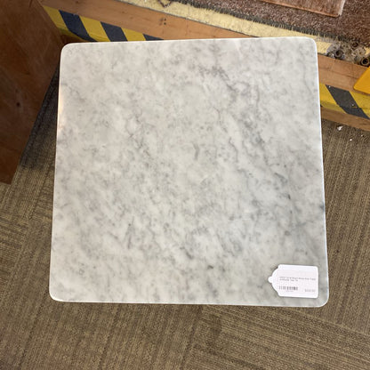 WEST ELM Black Metal Side Table w/Marble Top