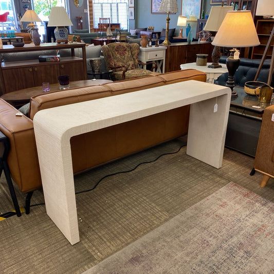 WEST ELM Mod Textured White Console Table C CONSOLE TABLES