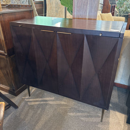 Mitchell Gold & Bob Williams Bar Cabinet w/ Lift Top & Mirror