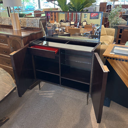 Mitchell Gold & Bob Williams Bar Cabinet w/ Lift Top & Mirror C BAR SERVERS