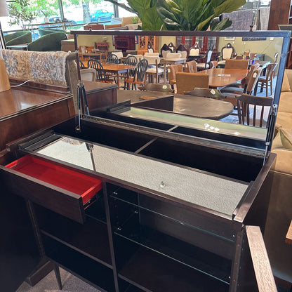 Mitchell Gold & Bob Williams Bar Cabinet w/ Lift Top & Mirror