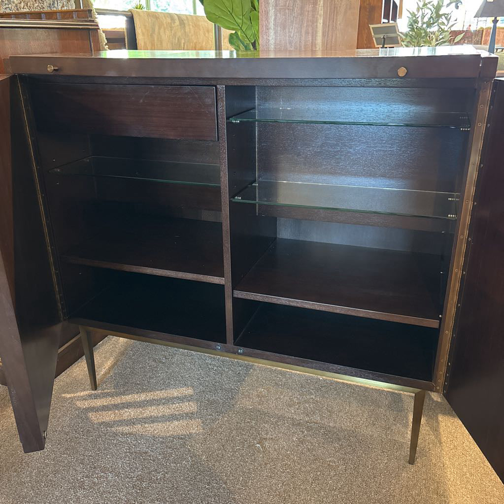 Mitchell Gold & Bob Williams Bar Cabinet w/ Lift Top & Mirror