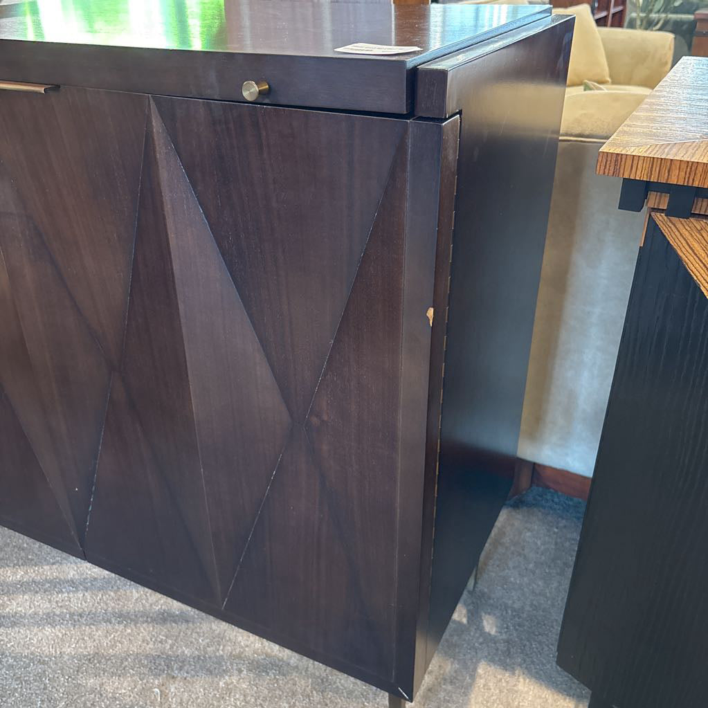 Mitchell Gold & Bob Williams Bar Cabinet w/ Lift Top & Mirror C BAR SERVERS