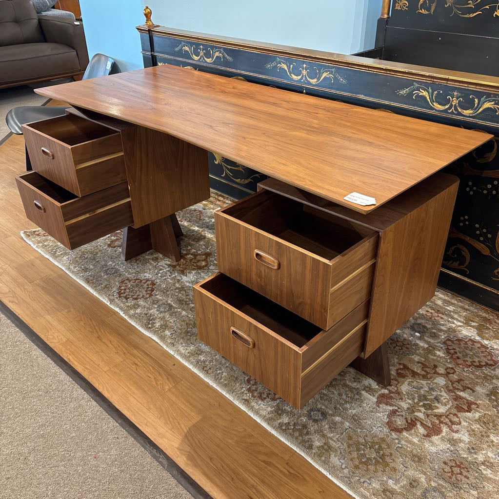 Vintage Live Edge Danish Design Desk