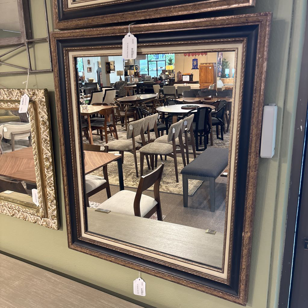 Ornate Silver Trim Mirror