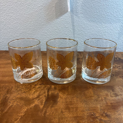 Gold Decal Glass (SET OF 3) SMALLS