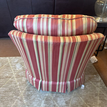 Red Striped Swivel Rocker