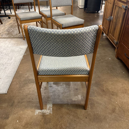Set Of 4 Diamond Pattern Dining Chairs