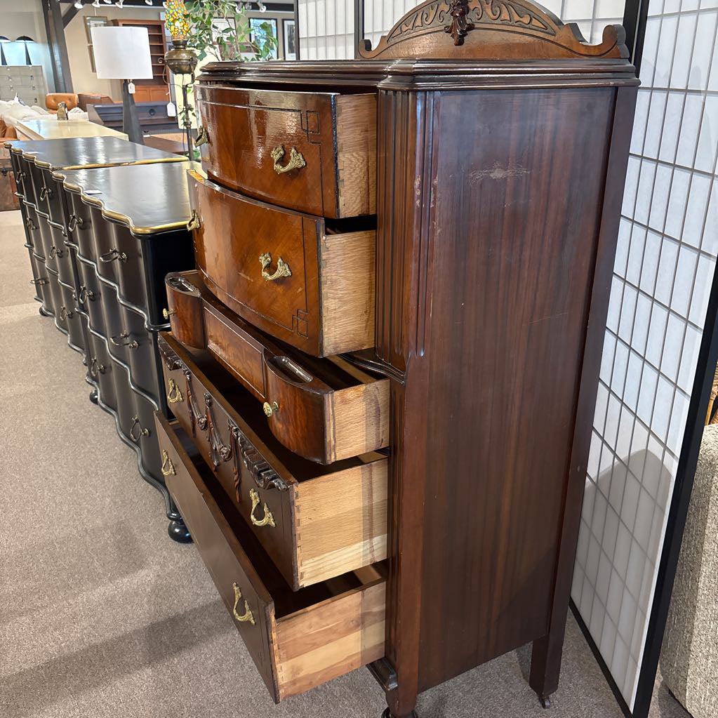 Early 1900's Burl Wood Chest of Drawers