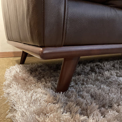 Karlstad Mocha Leather RAF Chaise Sectional