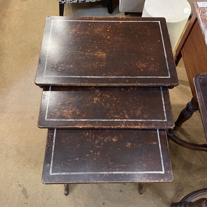 Dark Wood Nesting Tables SET of 3