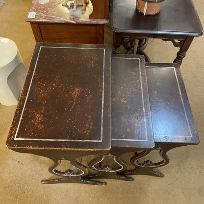 Dark Wood Nesting Tables SET of 3