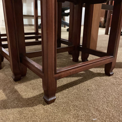 Asian Style Mahogany Nesting Tables