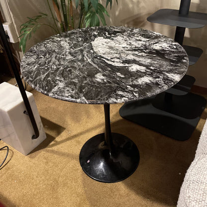 Black Marble Saarinen Style Side Table
