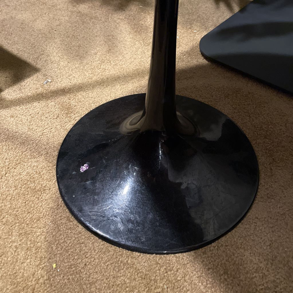 Black Marble Saarinen Style Side Table