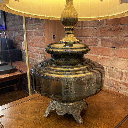 MC Smoke Glass Table Lamp