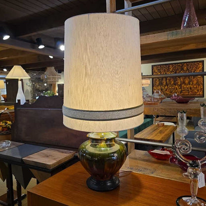 MC Green and Brown Drip Glaze Table Lamp