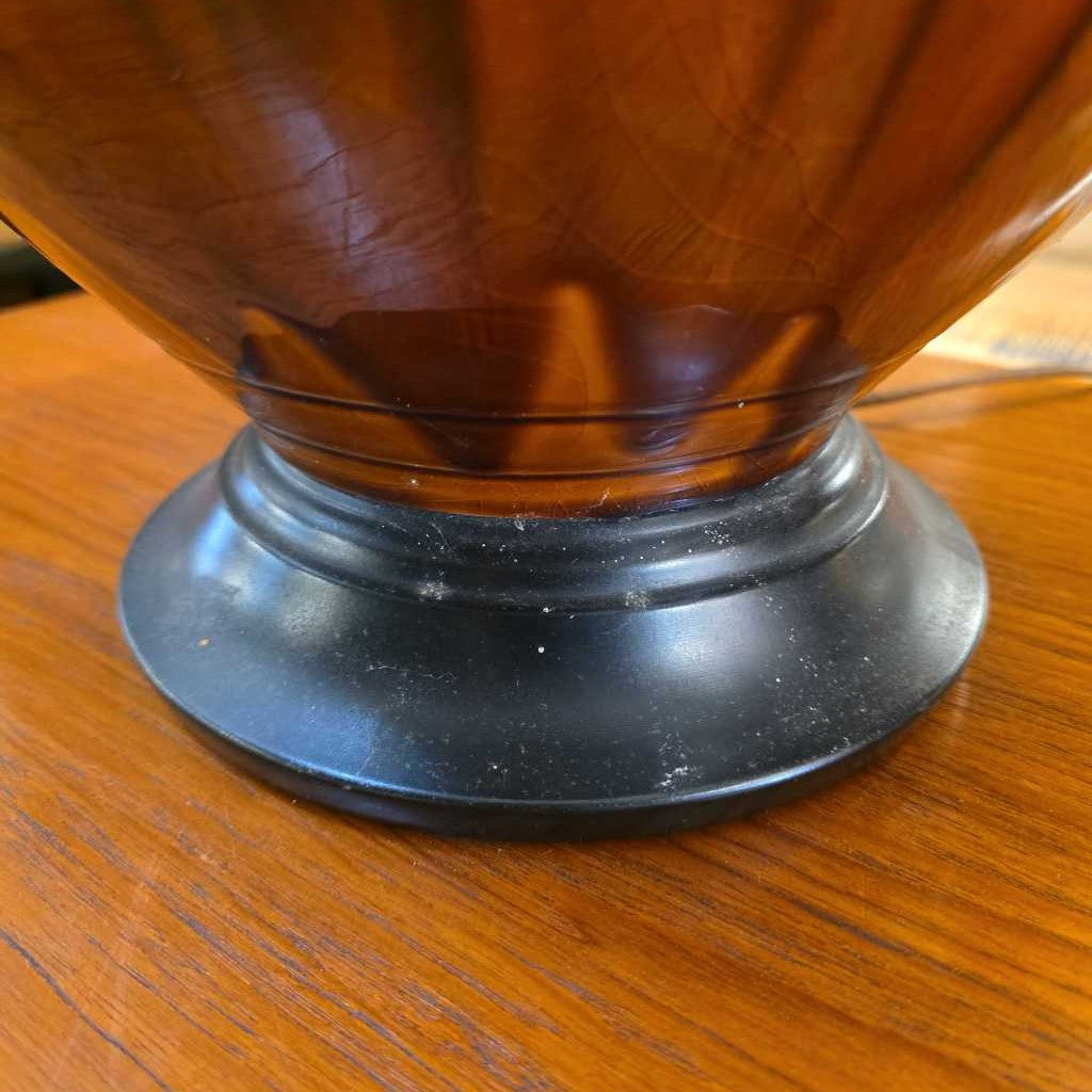 MC Green and Brown Drip Glaze Table Lamp