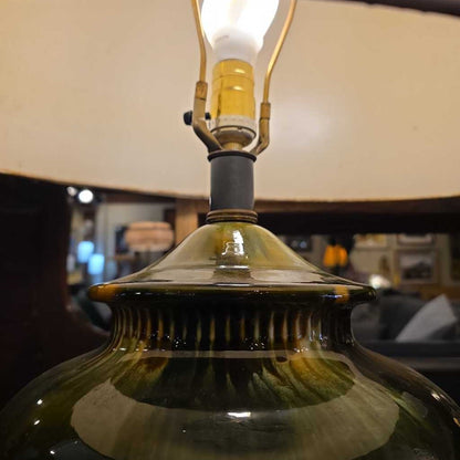 MC Green and Brown Drip Glaze Table Lamp