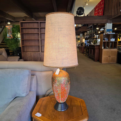 MC Orange and Gold Lava Glaze Table Lamp
