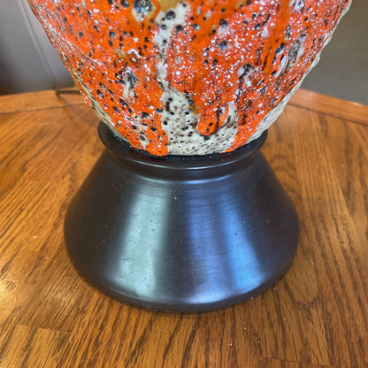 MC Orange and Gold Lava Glaze Table Lamp