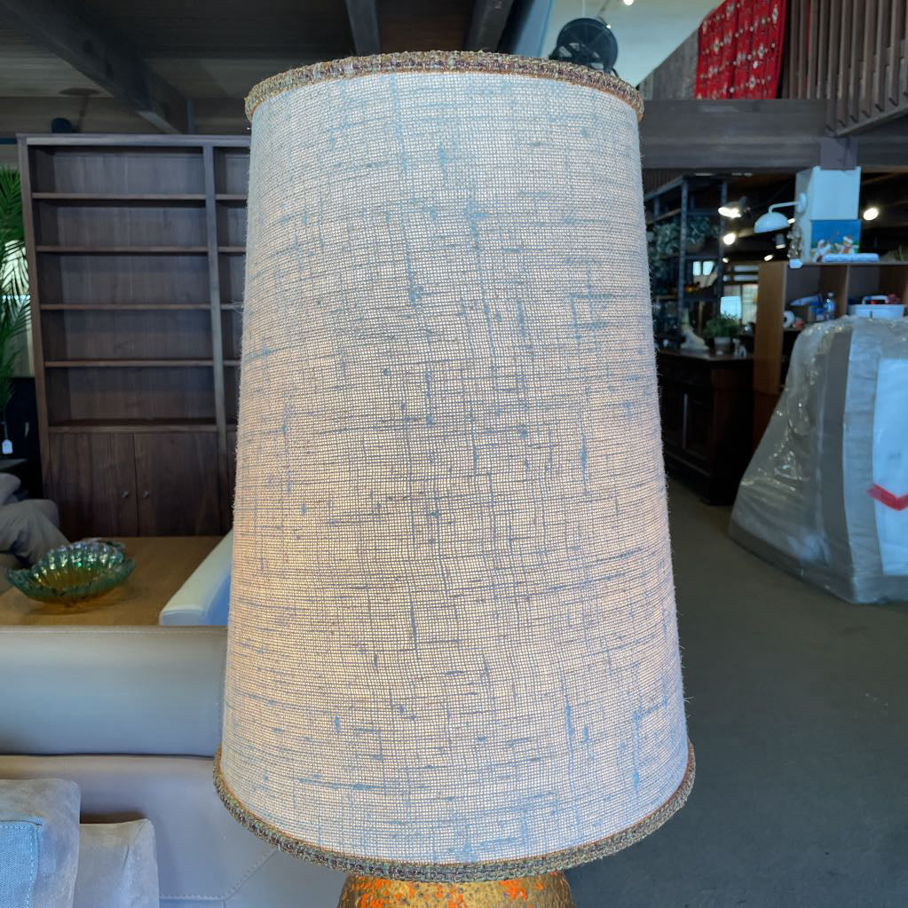MC Orange and Gold Lava Glaze Table Lamp