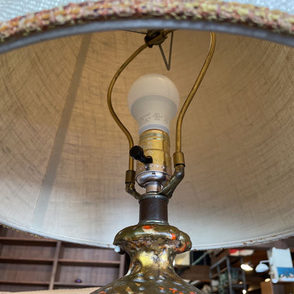 MC Orange and Gold Lava Glaze Table Lamp