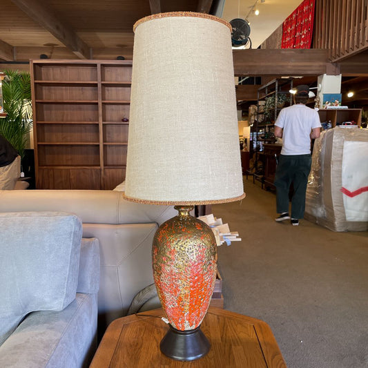 MC Orange and Gold Lava Glaze Table Lamp LAMPS
