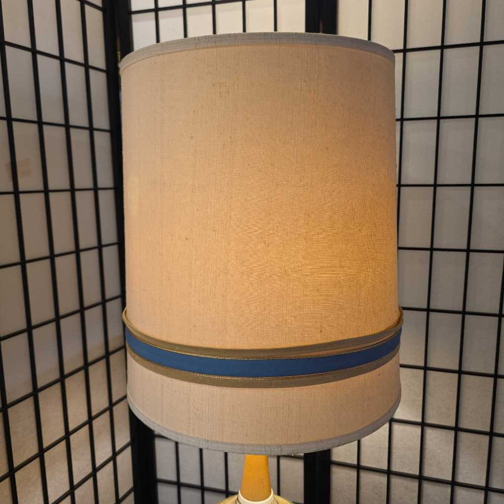 MC Blue, White and Green Textured Table Lamp