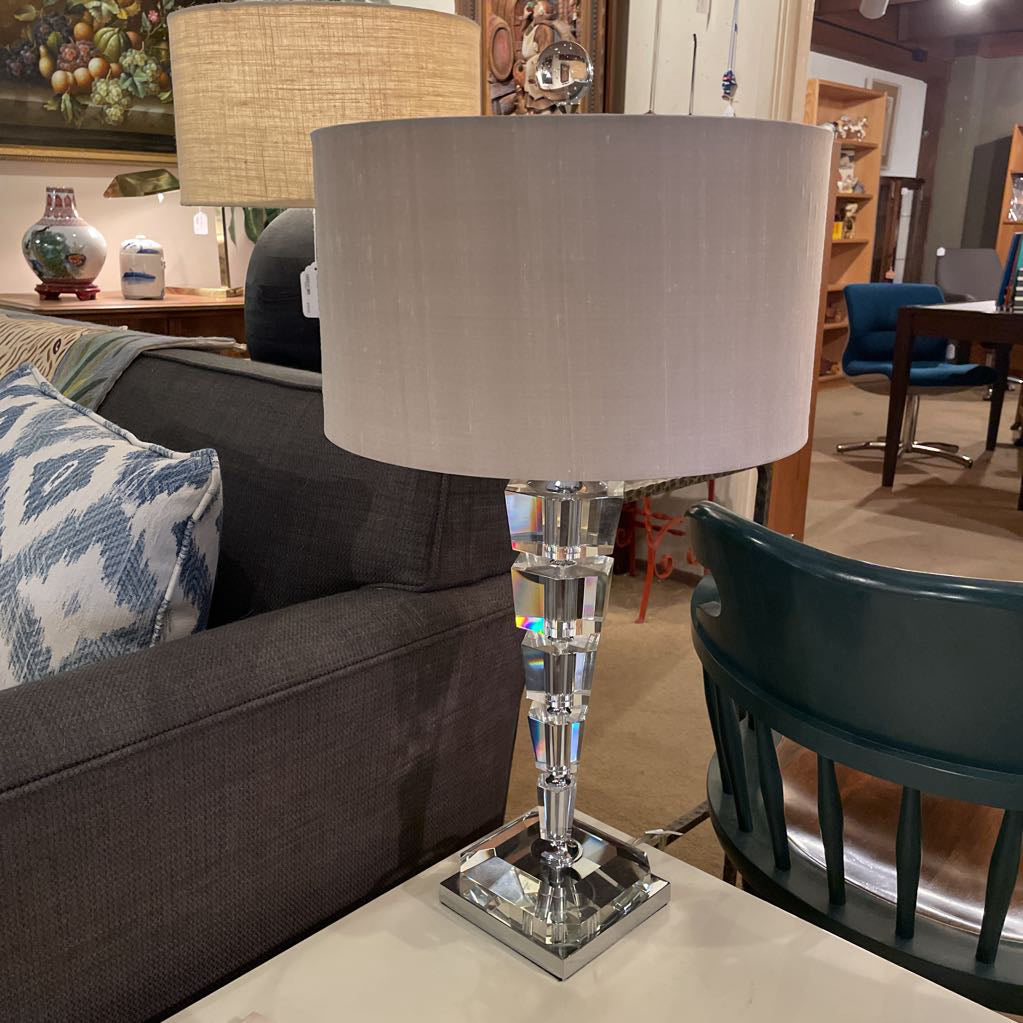 Stacked Hexagon Glass Cubes Lamp