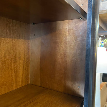 Dark Wood 4 Tier Bookshelf w/ Bottom Drawer
